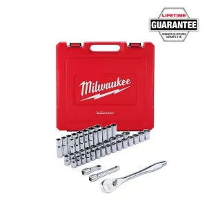 1/2 in. Drive SAE/Metric Ratchet and Socket Mechanics Tool Set (47-Piece)
