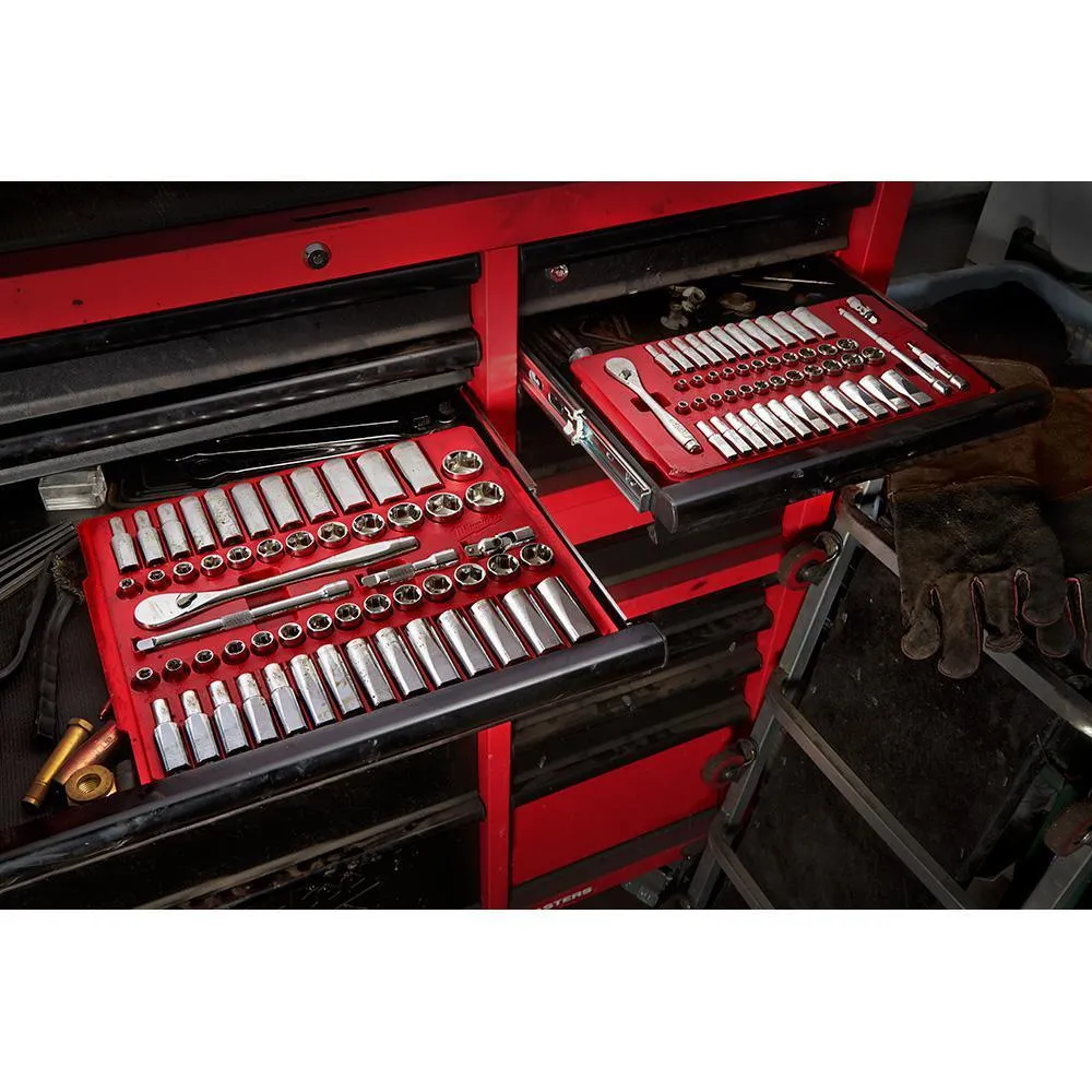 1/4 in. and 3/8 in. and 1/2 in. Drive SAE/Metric Ratchet and Socket Mechanics Tool Set (153-Piece)