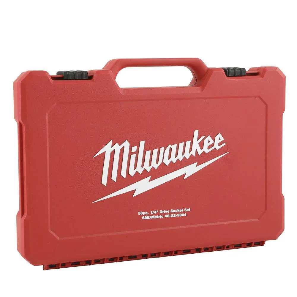 1/4 in. Drive SAE/Metric Ratchet and Socket Mechanics Tool Set (50-Piece)