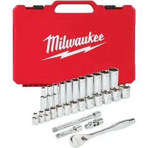 3/8 in. Drive SAE Ratchet and Socket Mechanics Tool Set (28-Piece)