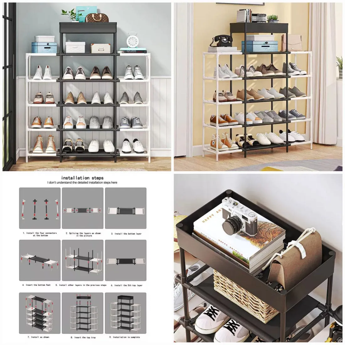 6 Layer Shelf Shoes Rack Metal