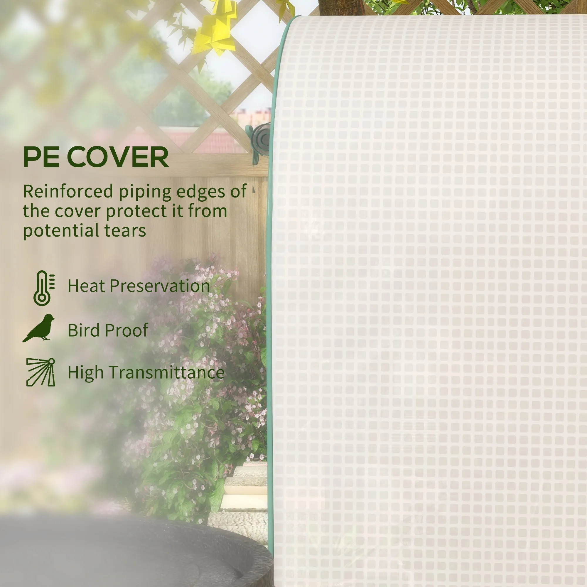 80 x 49 x 160cm Mini Greenhouse for Outdoor Portable Gardening Plant Green House with Storage Shelf Roll-Up Zippered Door Metal Frame and PE Cover White