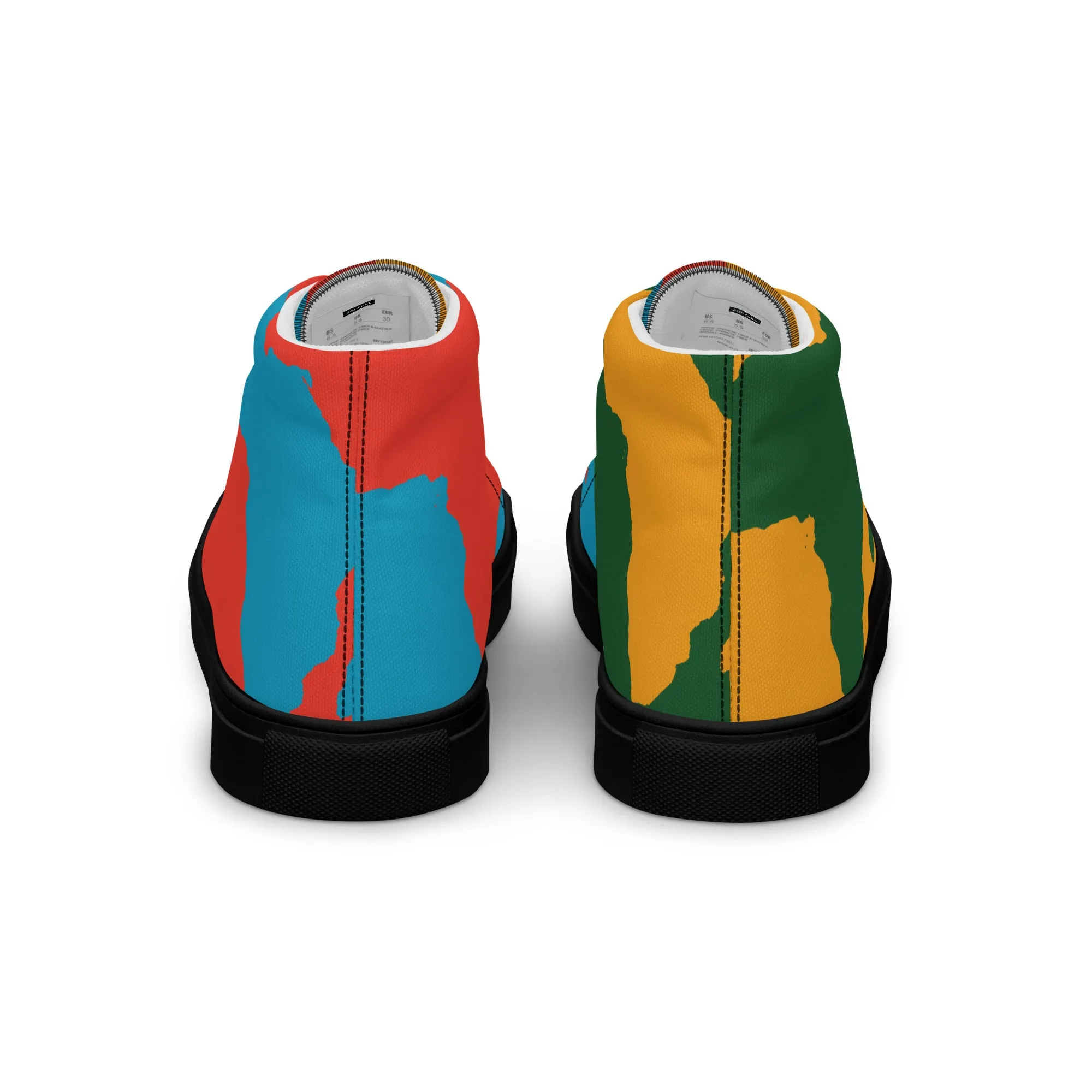 AFRICA WARHOL Women's High Top Canvas Shoes (Bright)