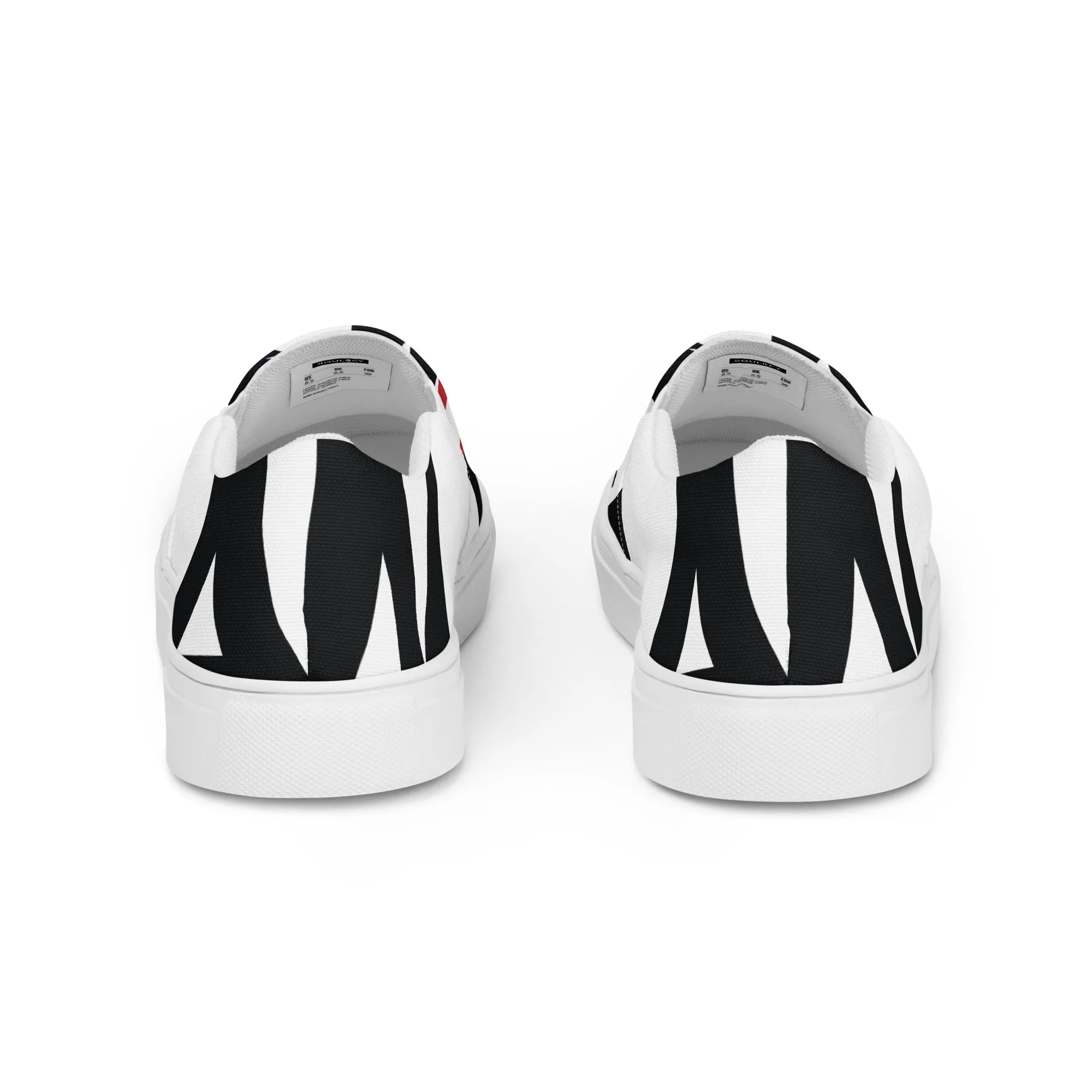 AFRICAN SAMURAI Men’s Slip-On Canvas Shoes (White)