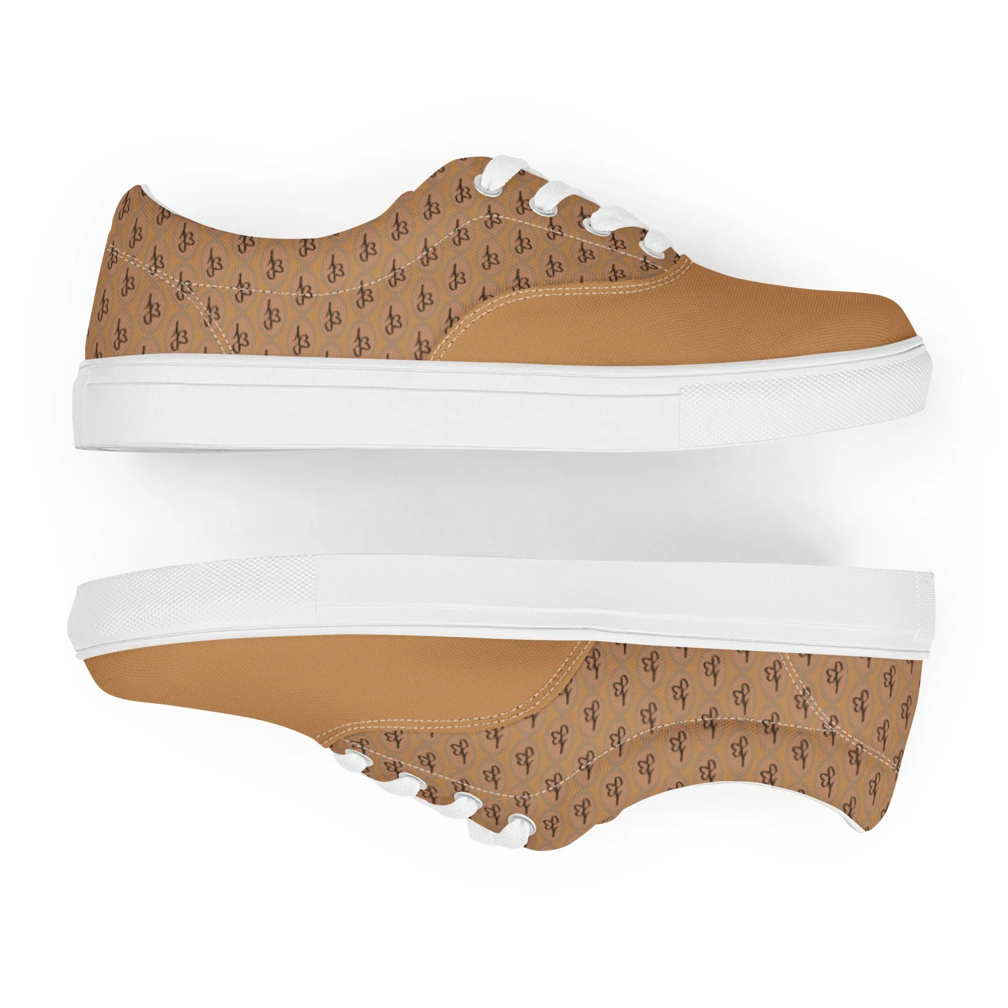 AJBeneficial Men’s lace-up canvas shoes on Tan