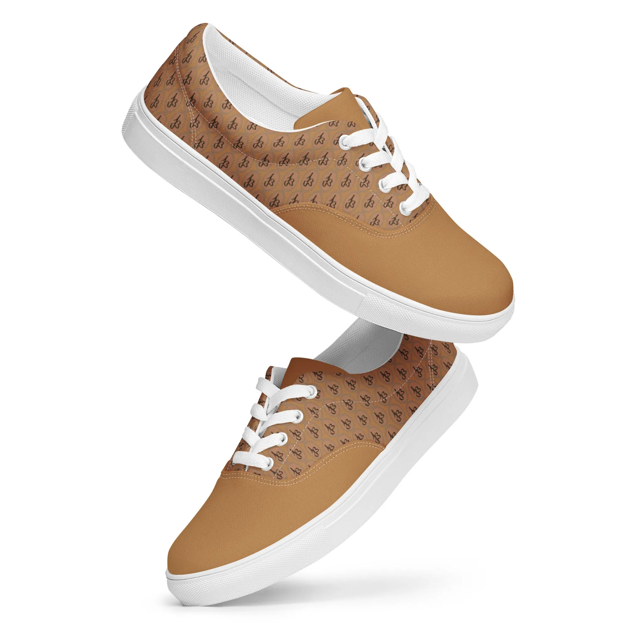 AJBeneficial Men’s lace-up canvas shoes on Tan