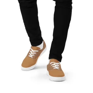 AJBeneficial Men’s lace-up canvas shoes on Tan