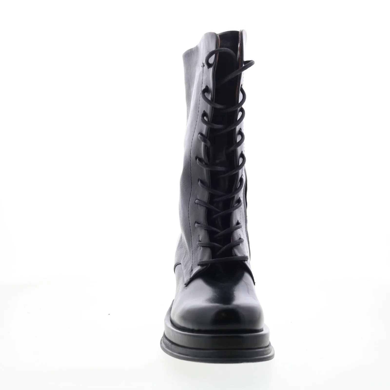 A.S. 98 Caden Womens Black Leather Lace Up Casual Dress Boots