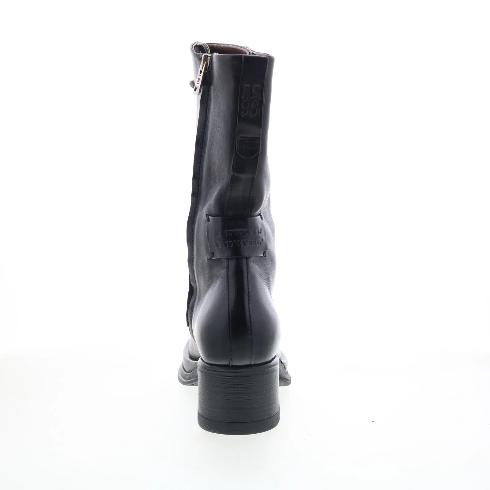 A.S. 98 Caden Womens Black Leather Lace Up Casual Dress Boots