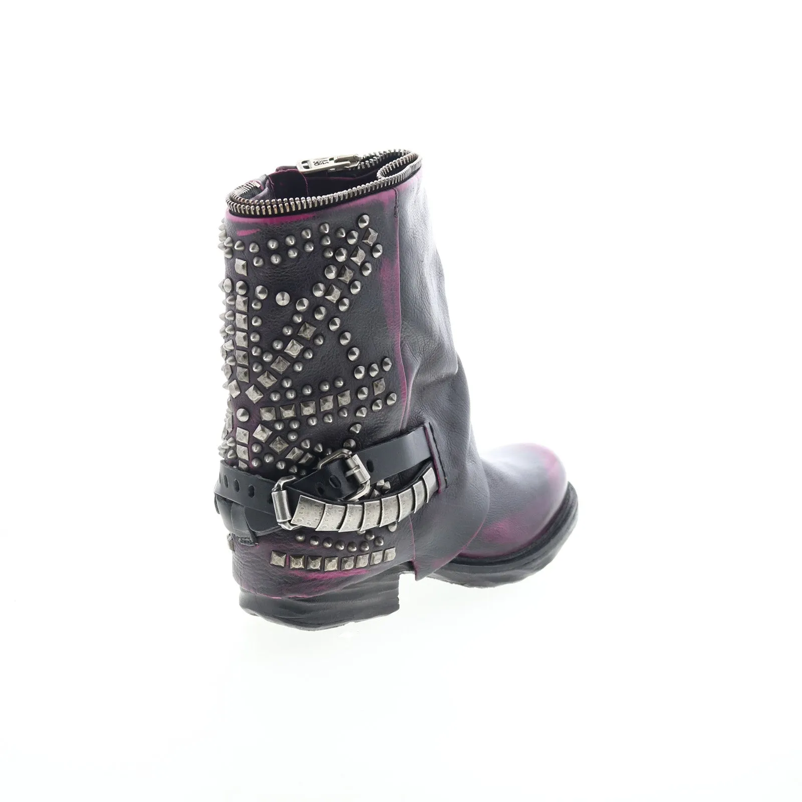 A.S. 98 Sid Womens Black Leather Zipper Casual Dress Boots