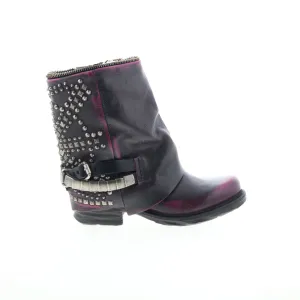 A.S. 98 Sid Womens Black Leather Zipper Casual Dress Boots