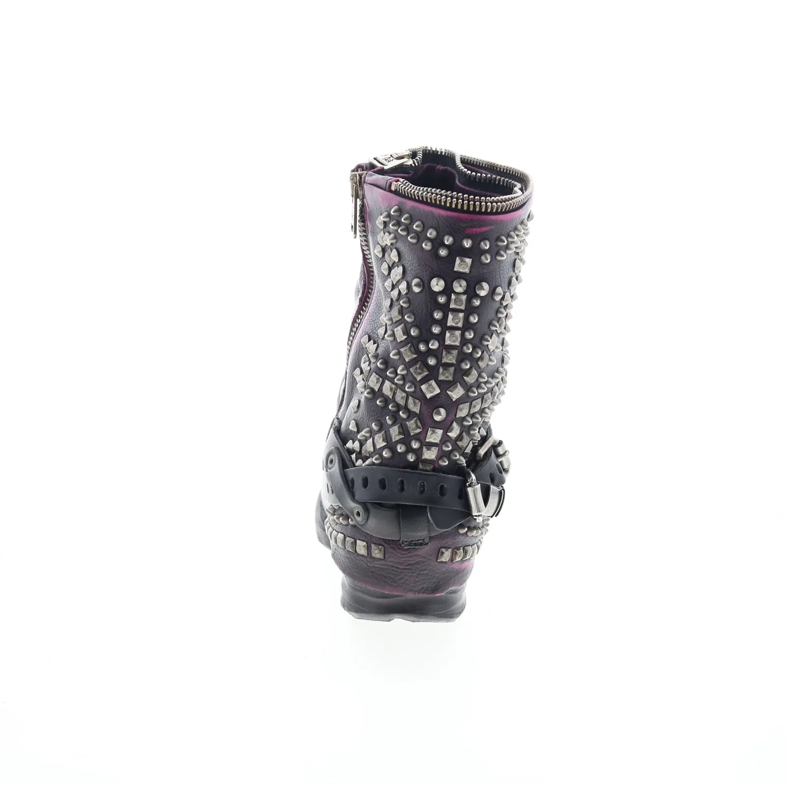 A.S. 98 Sid Womens Black Leather Zipper Casual Dress Boots
