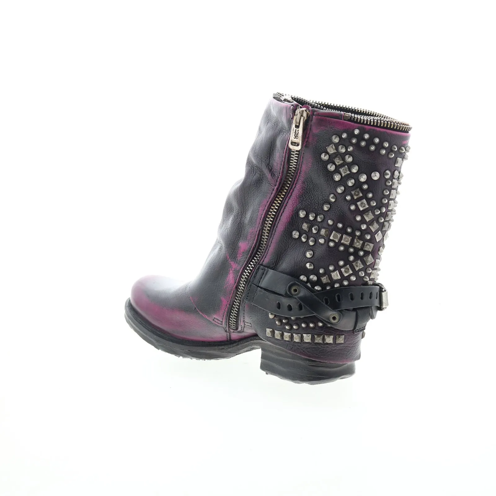 A.S. 98 Sid Womens Black Leather Zipper Casual Dress Boots