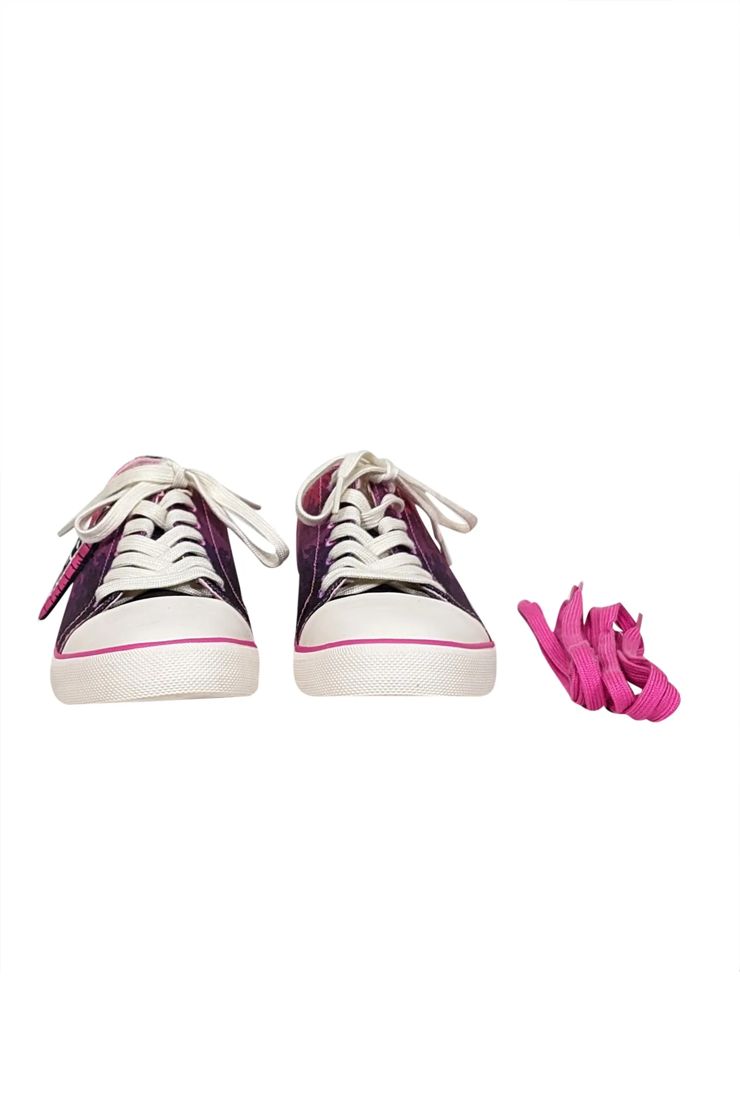Bikkembergs -Pink & Purple Tie Dye Flame Print Sneakers Sz 9