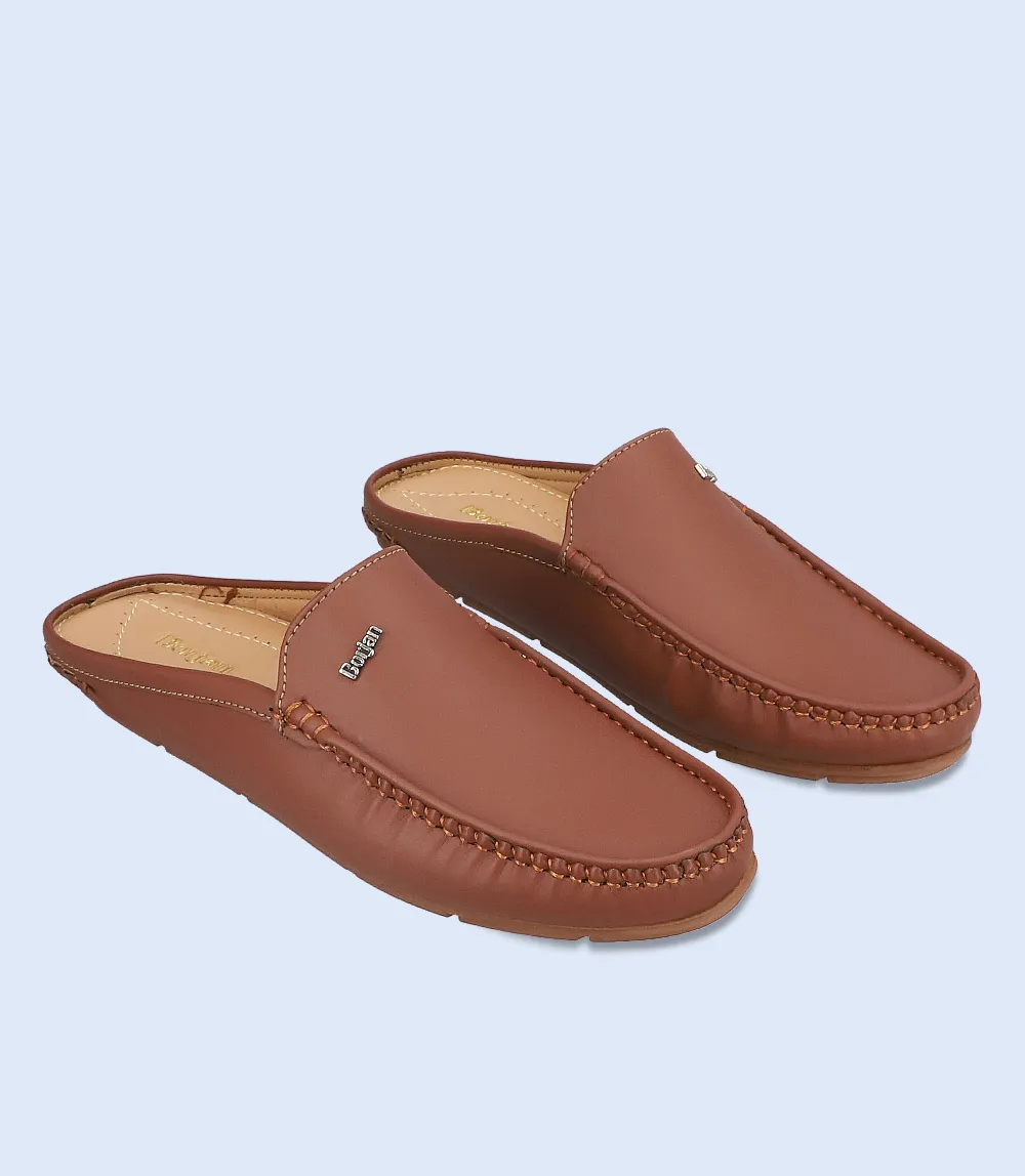 BM6709-Dark Tan-Men Mules