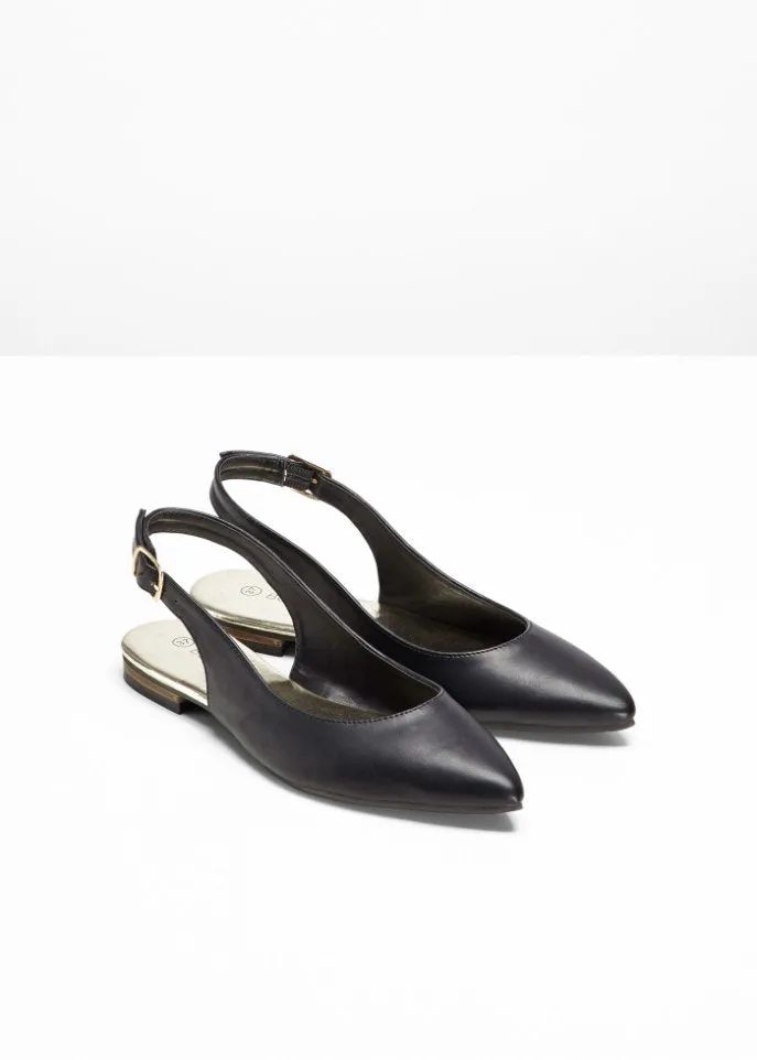 Bodyflirt sling ballet flats, black