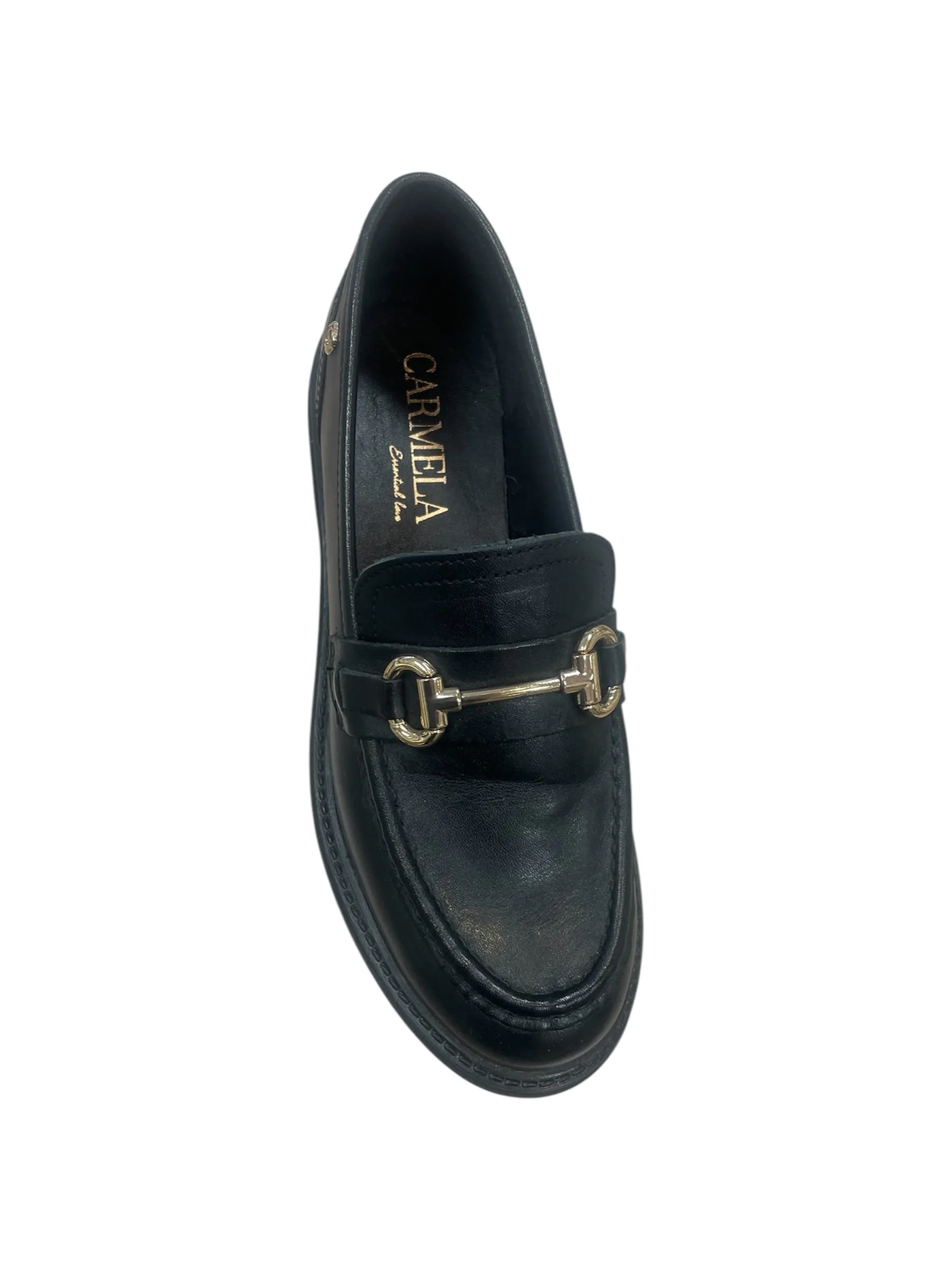 Carmela black leather loafers