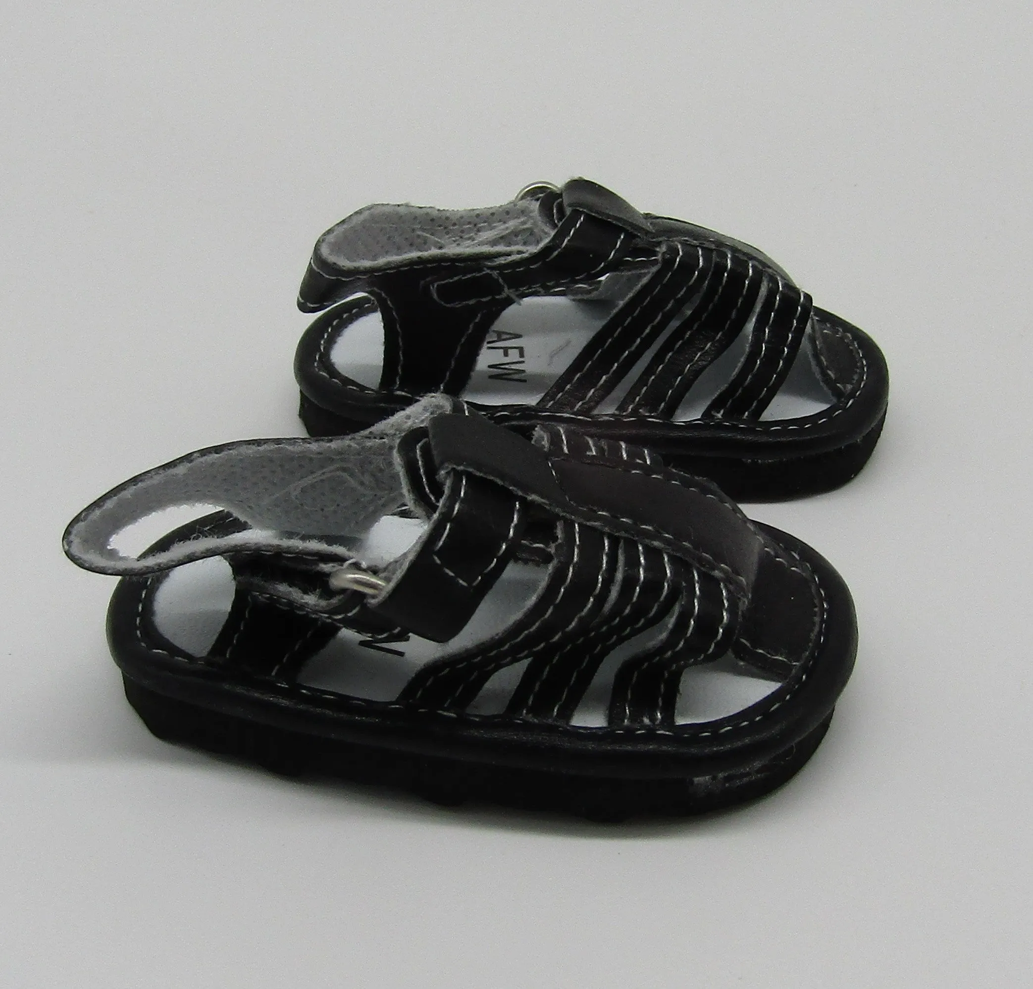 Closed Toe Sandals 18 inch Doll: Black