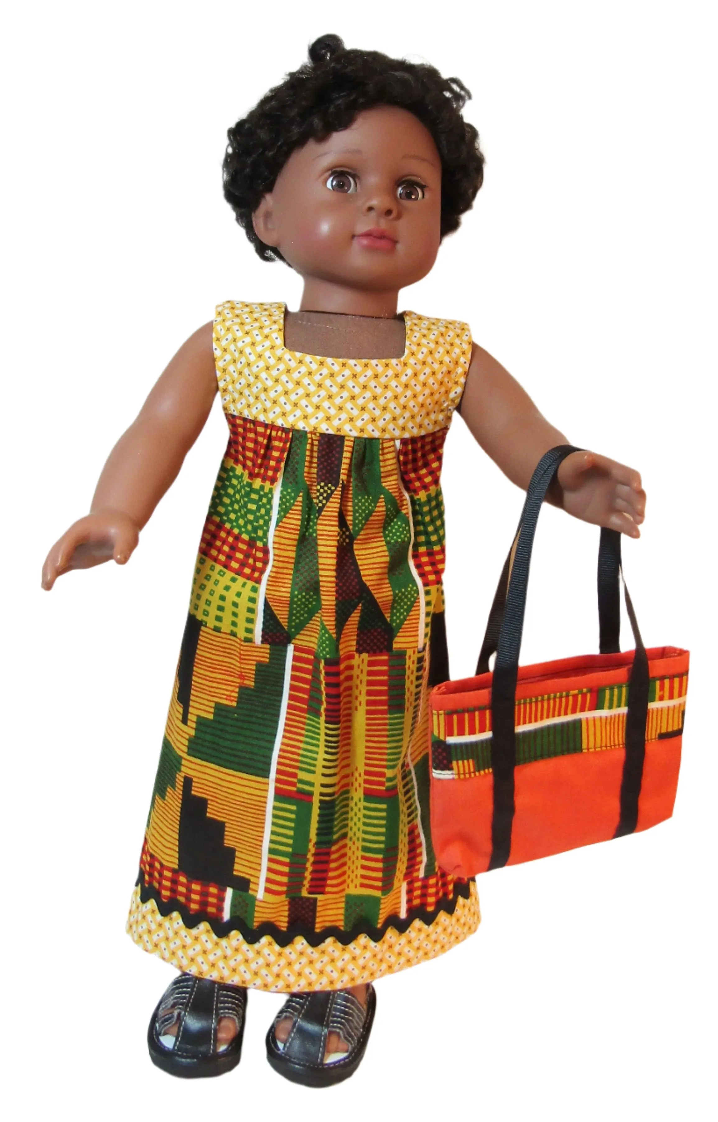 Closed Toe Sandals 18 inch Doll: Black