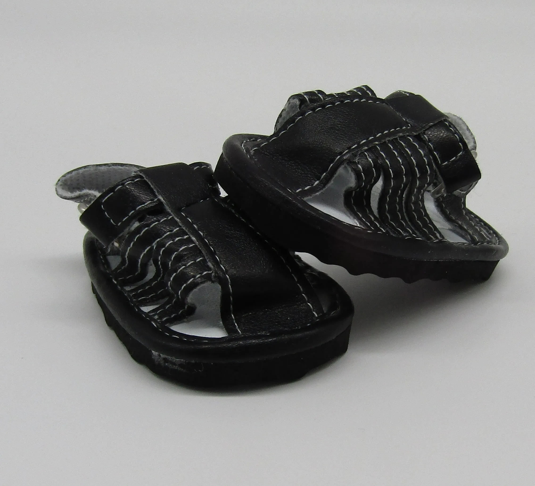 Closed Toe Sandals 18 inch Doll: Black