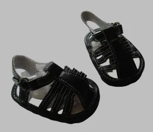 Closed Toe Sandals 18 inch Doll: Black