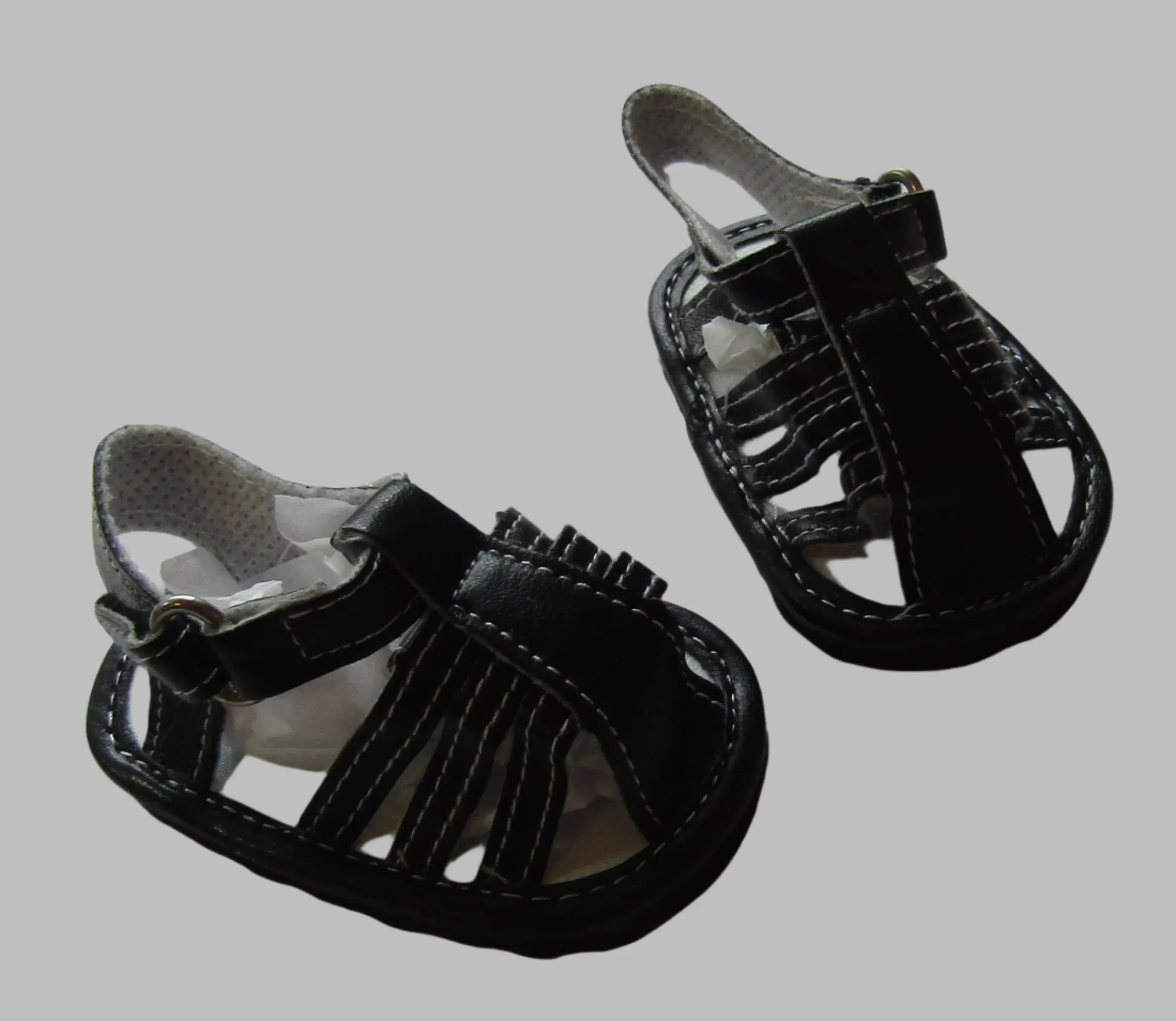 Closed Toe Sandals 18 inch Doll: Black