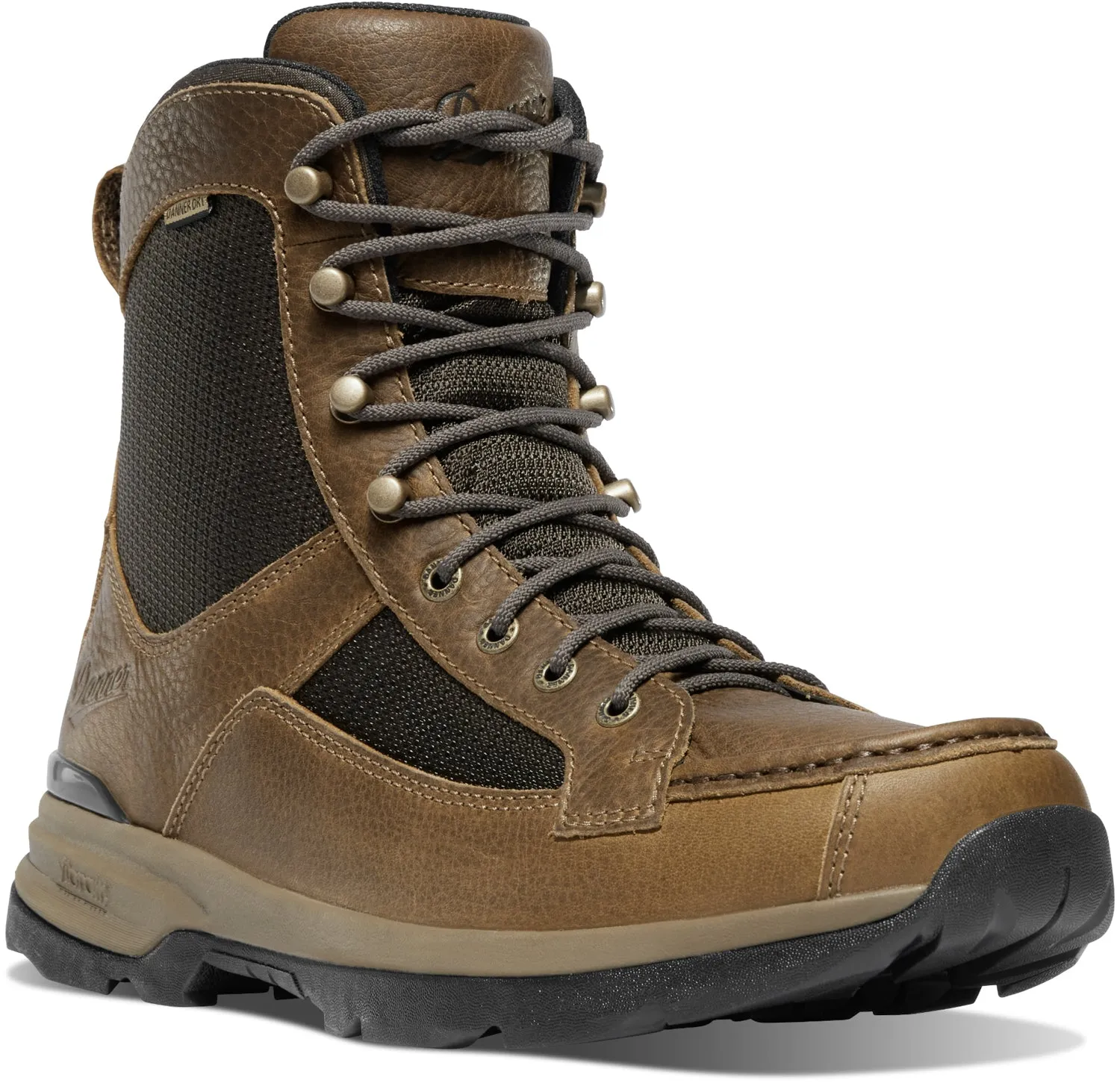 Danner Mens Recurve Moc-Toe Light Brown Leather Hunting Boots