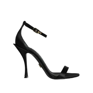 Dolce & Gabbana Black KEIRA Heels Ankle Strap Sandals Shoes