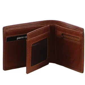 Italian Leather Bi-Fold Wallet  - Tan