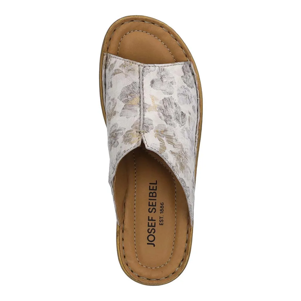 Josef Seibel Catalonia 58 Ladies Cream Multi Leather Slip On Sandals