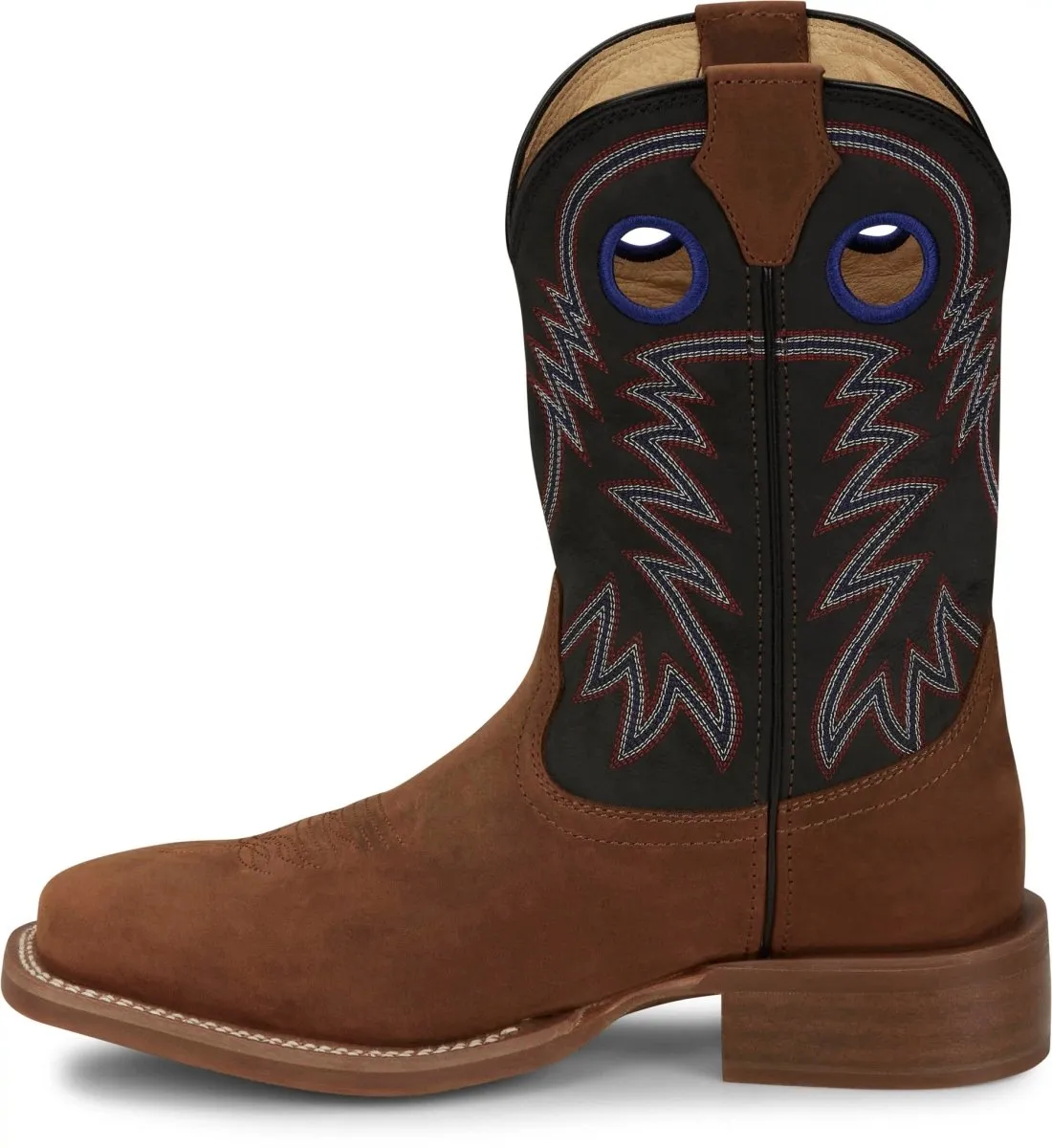 Justin Men's 11" Pecan Show Stopper Square Toe Western Boot