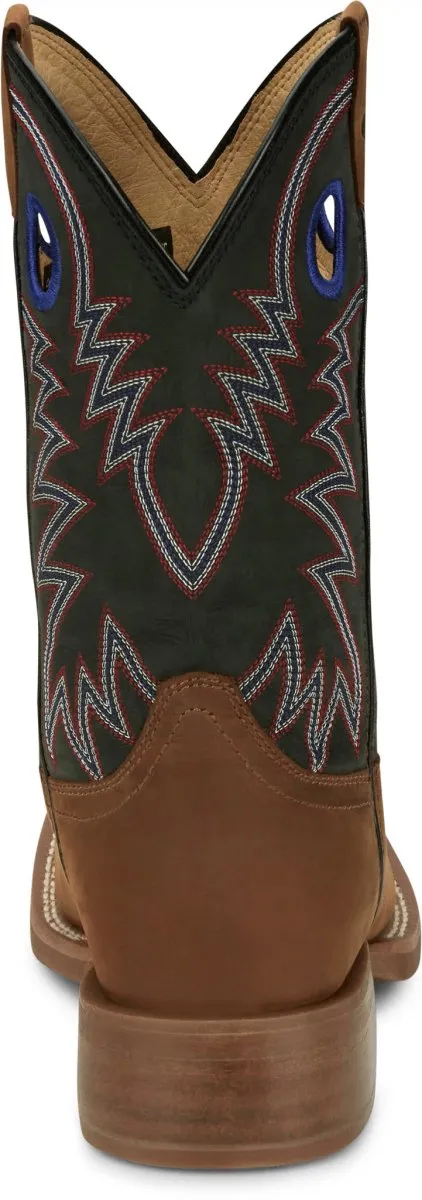 Justin Men's 11" Pecan Show Stopper Square Toe Western Boot