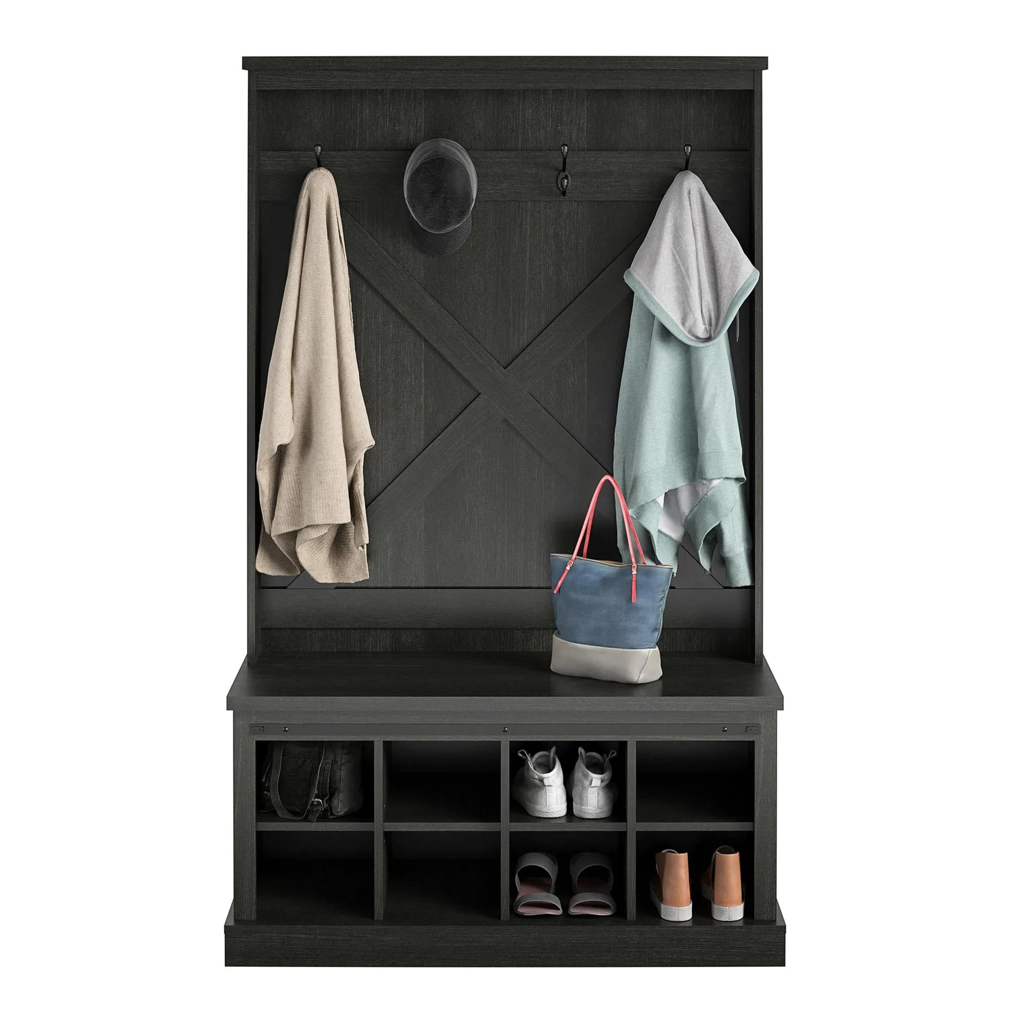Knox County Entryway Bench with Hall Tree