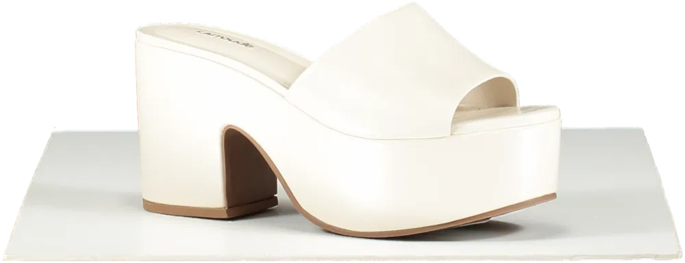 Larroude Cream The Miso Platform Sandals UK 5 EU 38 