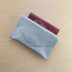 Leather Envelope Purse - Metallic Diamond