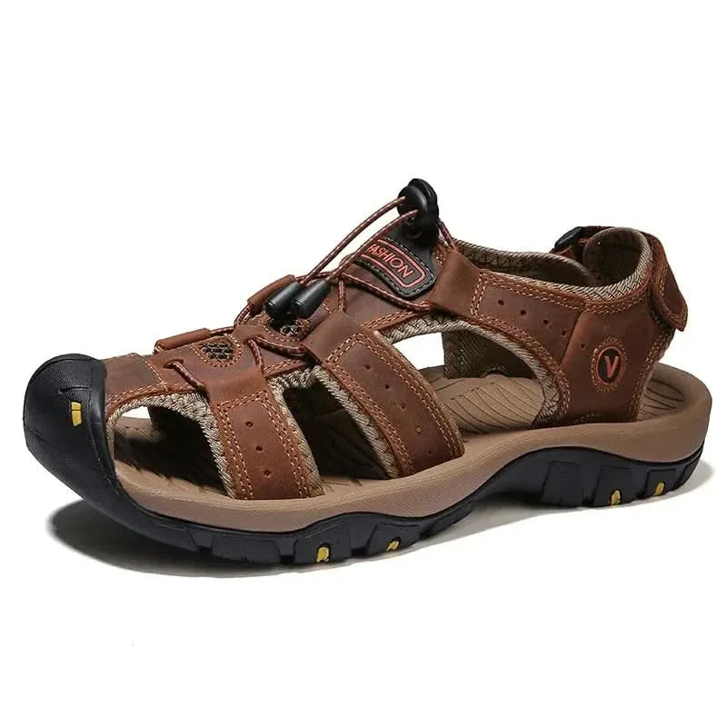 Leather Sandals: Men's Outdoor Anti-Collision