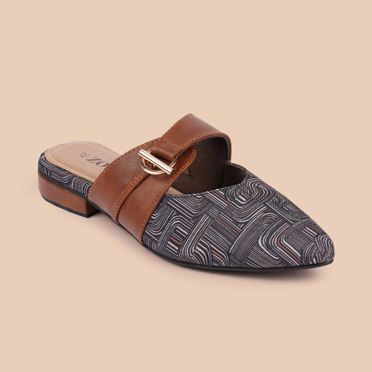 Leh Abstract Office Pointed Mule