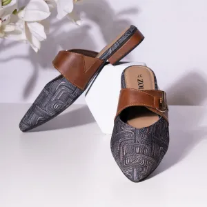 Leh Abstract Office Pointed Mule