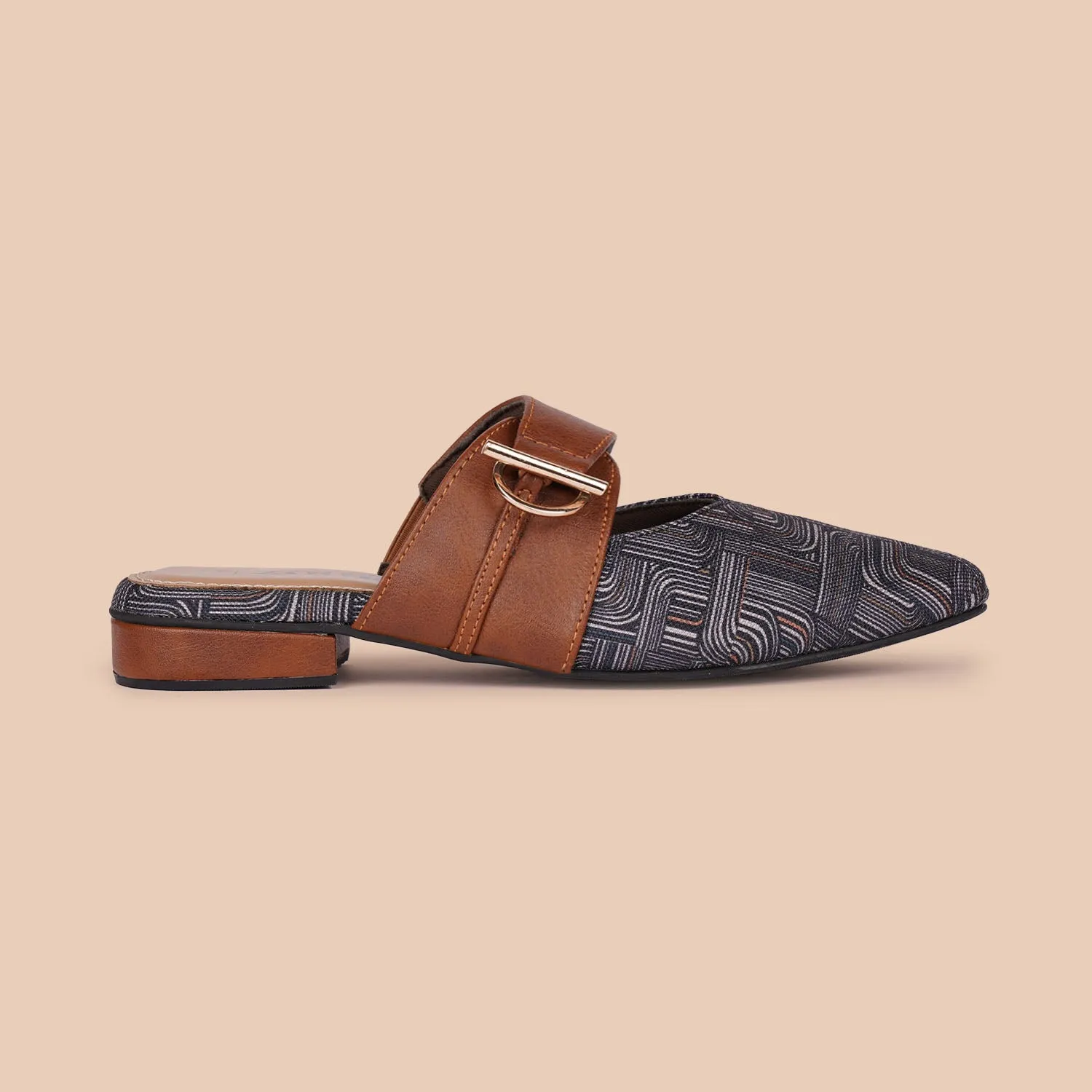 Leh Abstract Office Pointed Mule