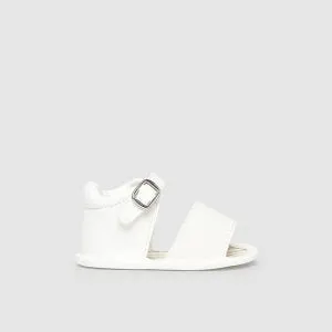 Mayoral White Leather Baby Sandals
