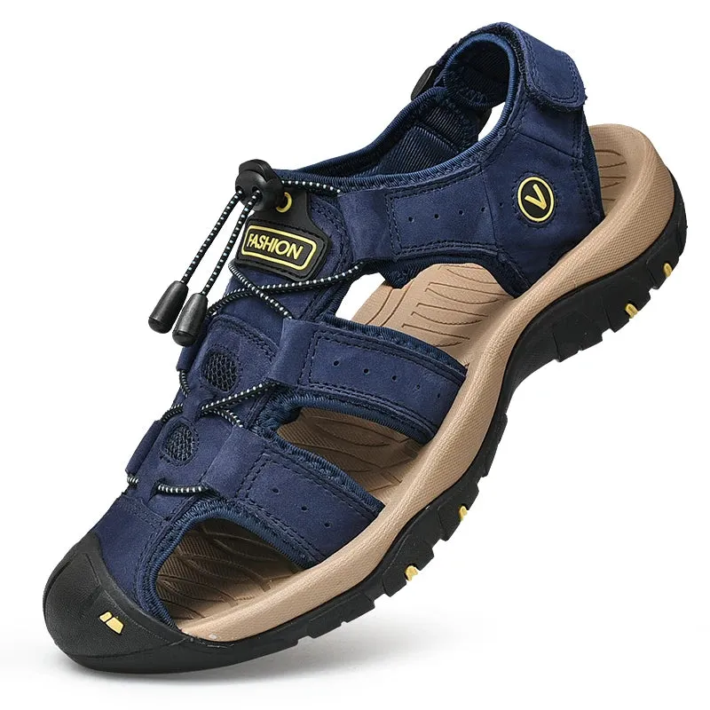 Men Genuine Leather Outdoor Sandals