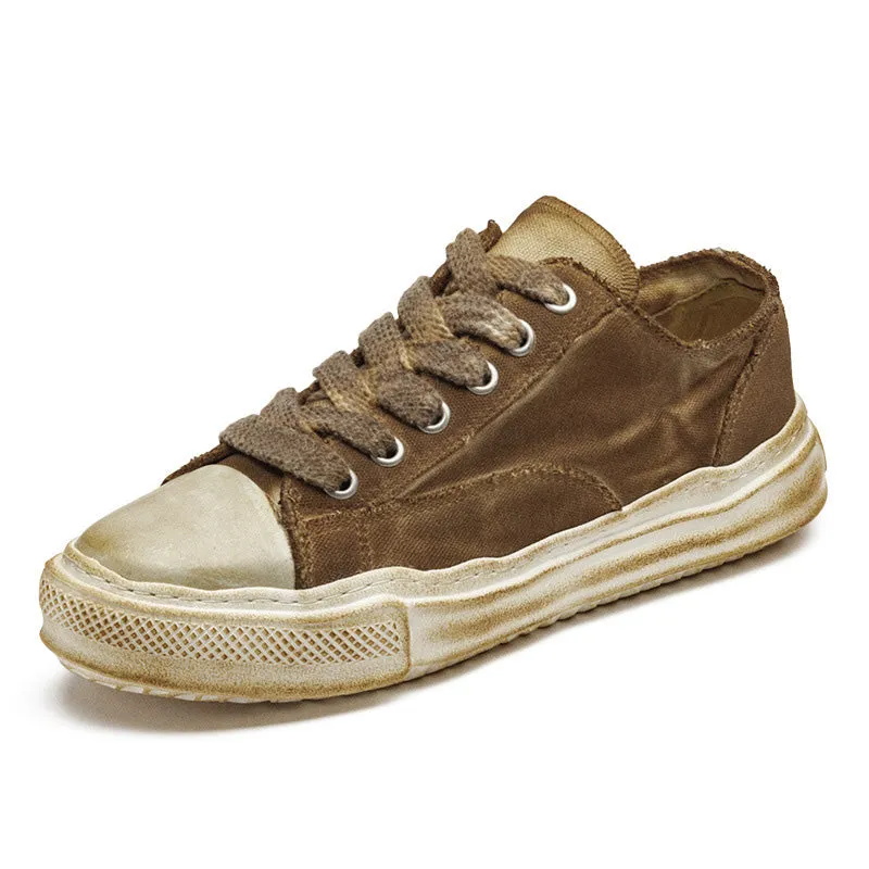 Men's Low-Top Dissolving Deformation Sole Canvas Shoes