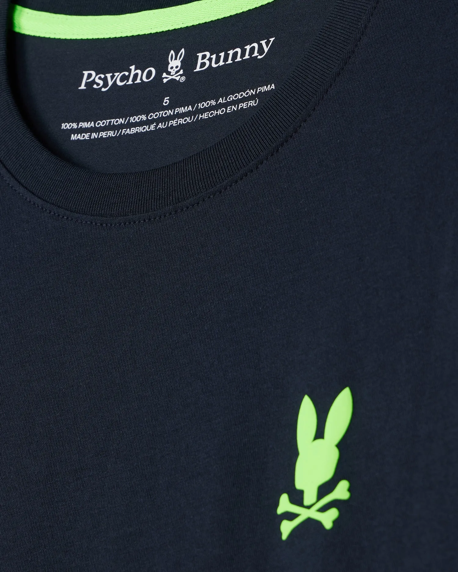 Men's Psycho Bunny Sloan Back Graphic Tee Navy