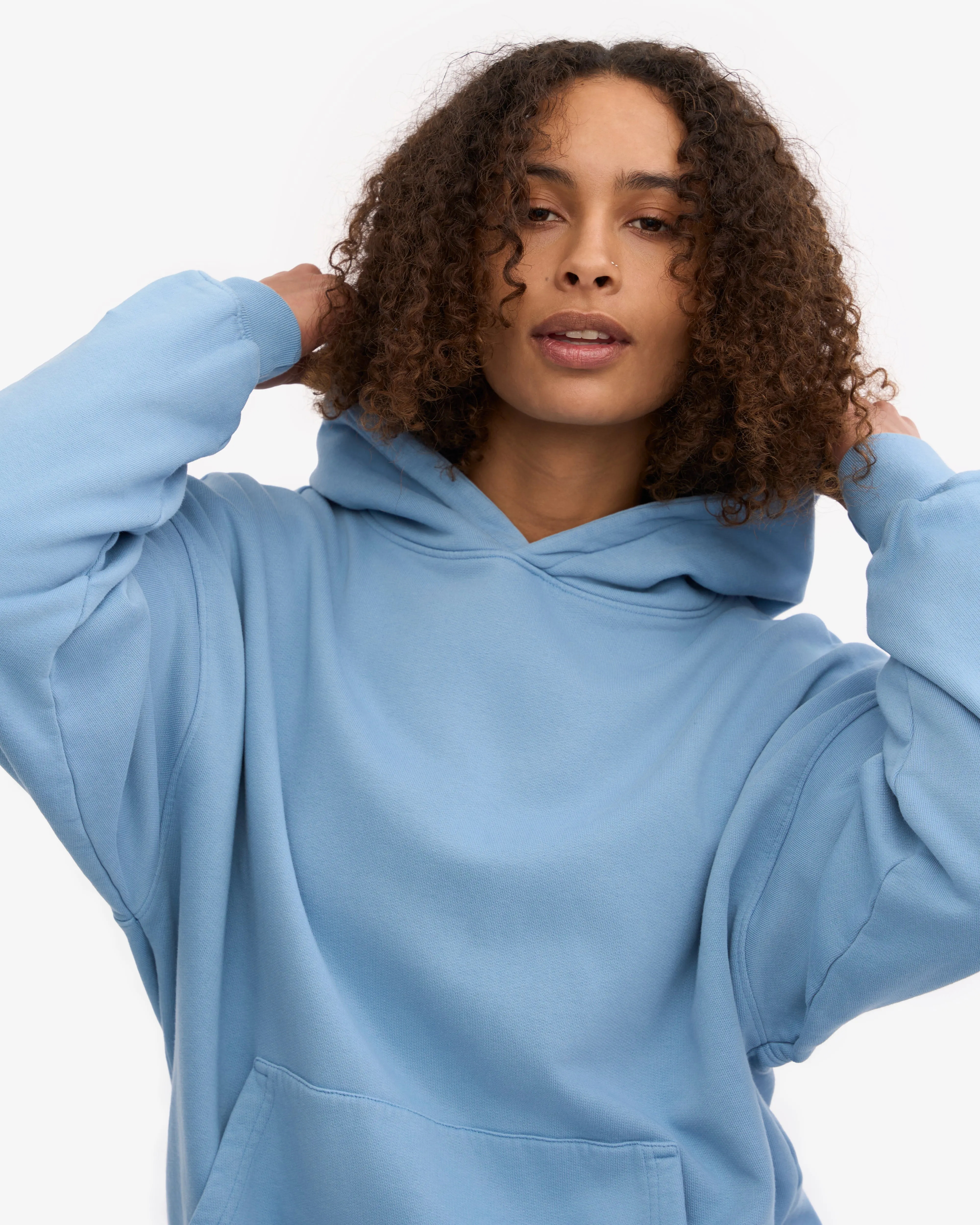 Organic Oversized Hood - Seaside Blue