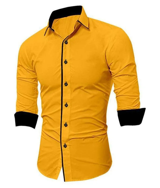 Piping design blue shirt