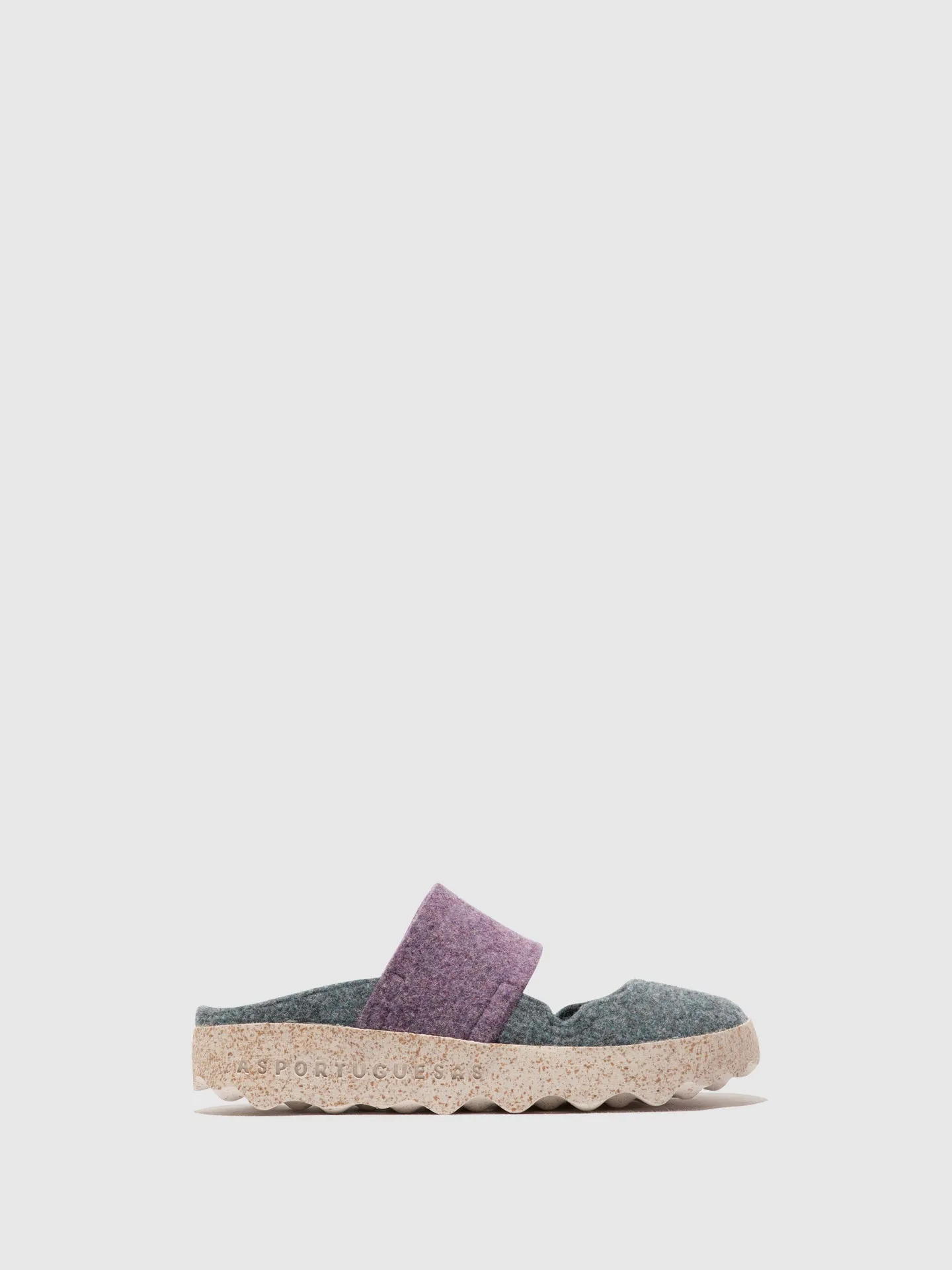 Round Toe Mules CANU GREY BLUE/PURPLE