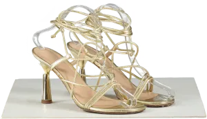 Russell & Bromley Metallic Gold Strappy Heeled Sandals UK 5 EU 38 