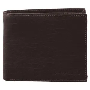 Rustic Leather Men's Removable Bi-Fold Wallet - Brown
