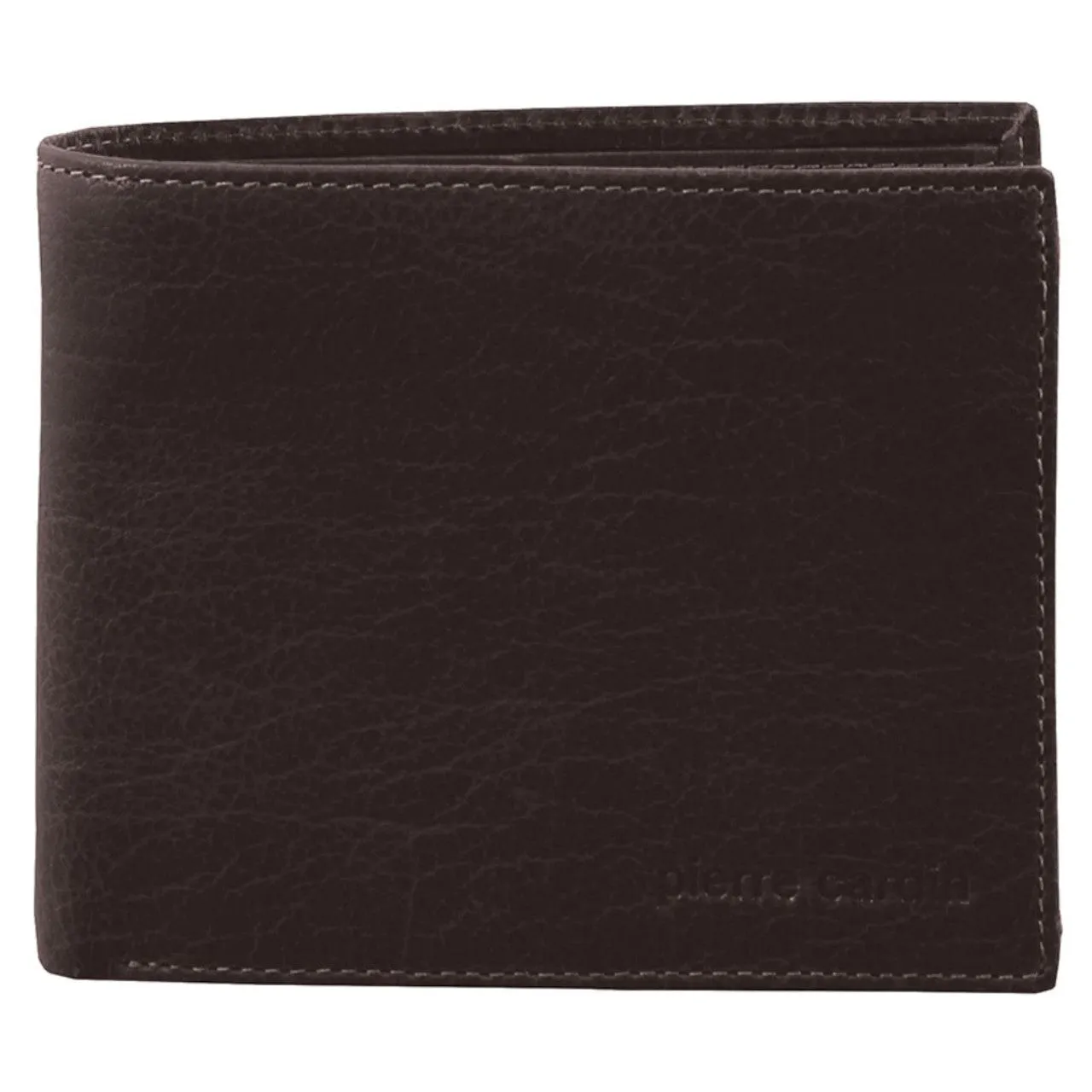 Rustic Leather Men's Removable Bi-Fold Wallet - Brown