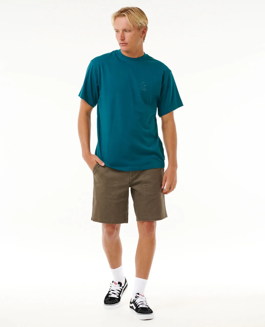 Search Embroidery Tee - Trekking Green